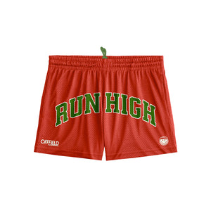 run high mesh shorts | red 5