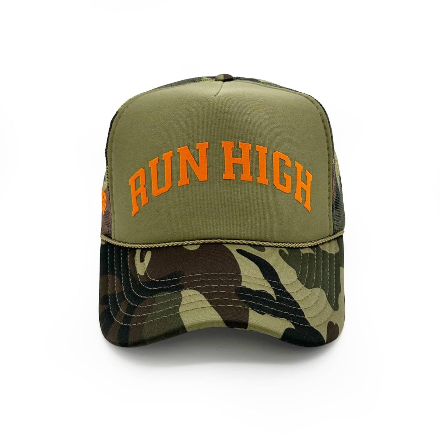 Run High | Camo Trucker Hat