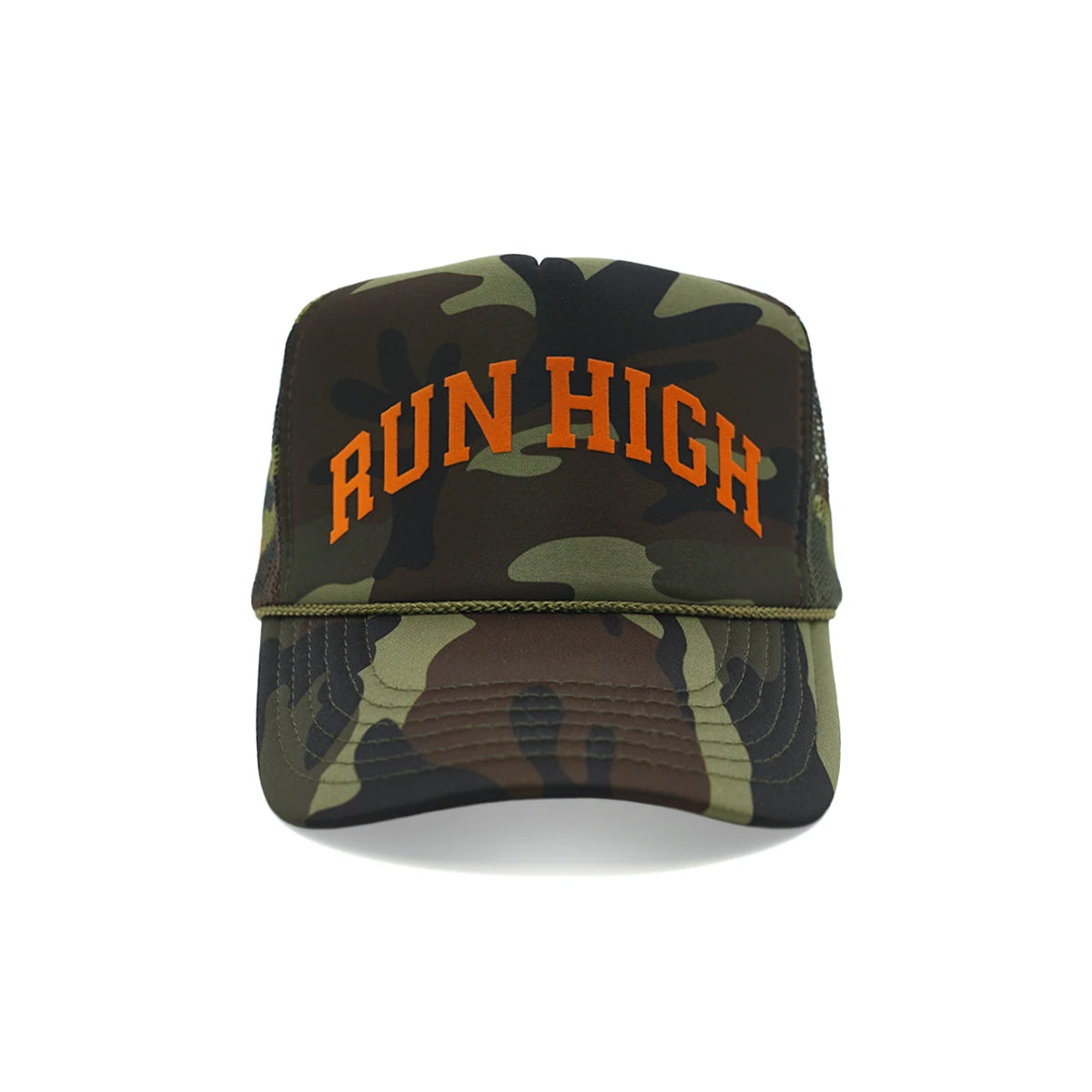 Run High Camo Trucker Hat