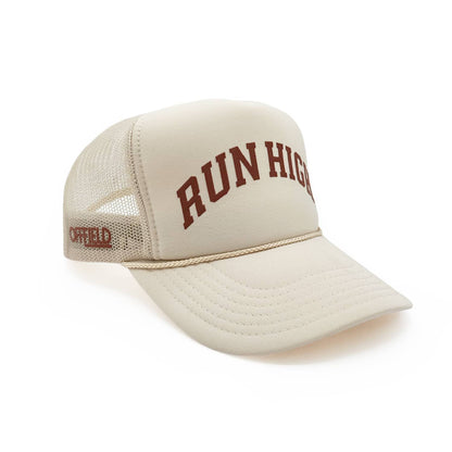 Run High | Tan Trucker Hat