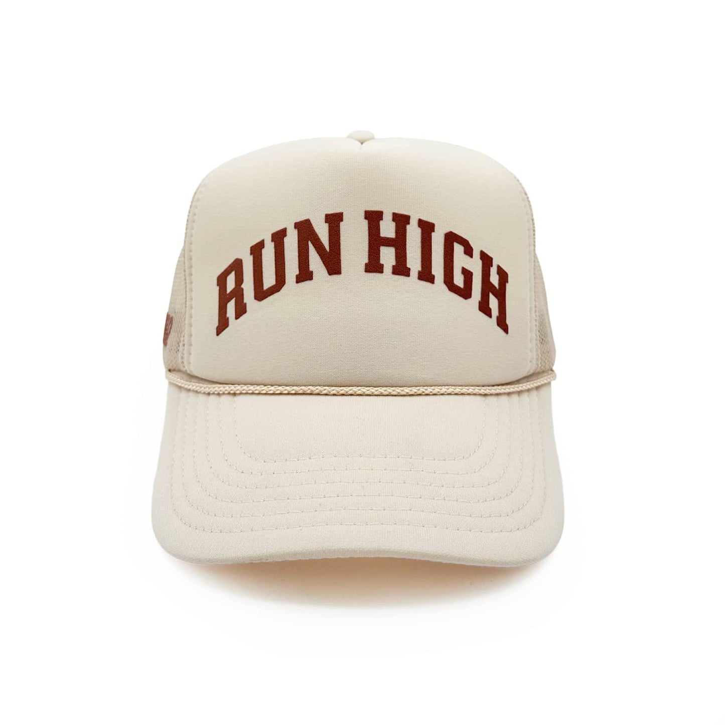 Run High | Tan Trucker Hat