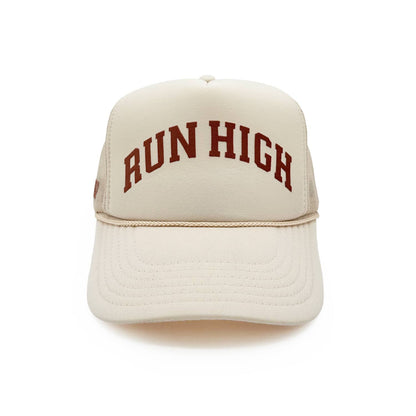 Run High | Tan Trucker Hat