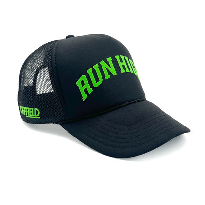 Run High Trucker Hat | Black and Sour Apple