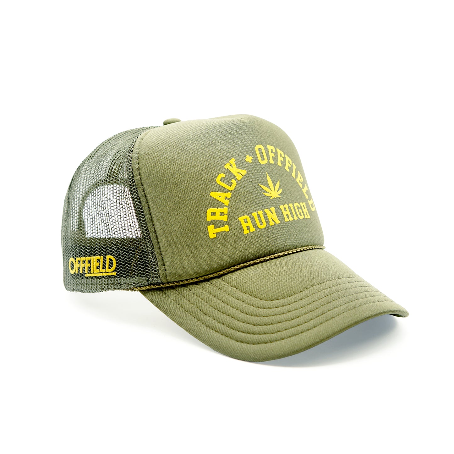 Track + Offfield Trucker Hat | Olive Green